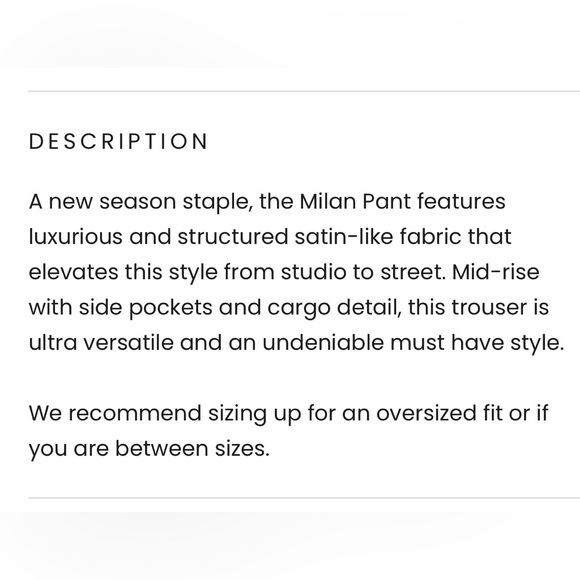 NWT Noli Shop Milan Satin Cargo Pants - Picture 10 of 14